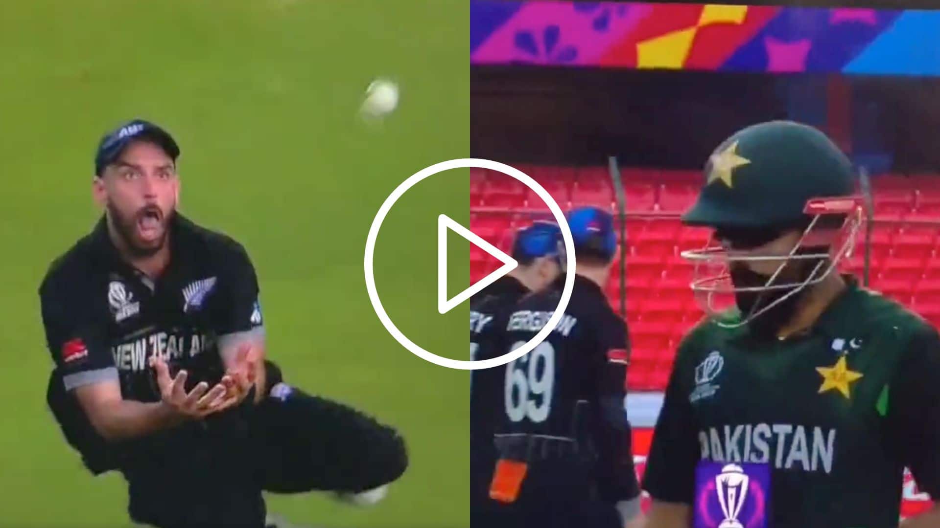[Watch] Daryl Mitchell’s Spectacular Catch Forces Babar Azam To Miss 'Special' Century